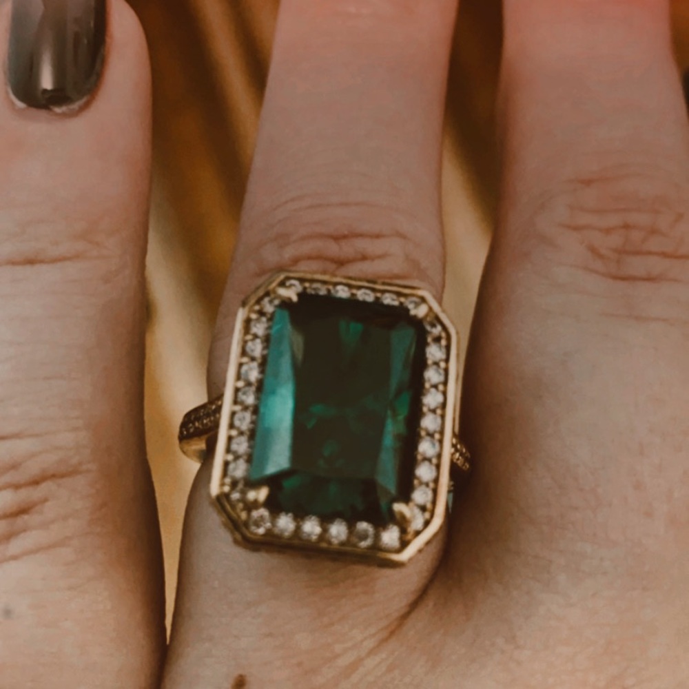 Lab created emerald ring - Picture 5 of 5